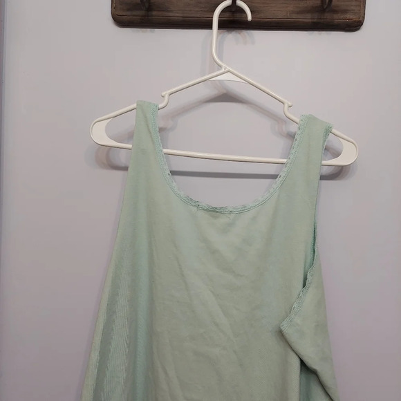 Ellos mint tank top lace layering 26/28 plus size teal - Picture 3 of 6